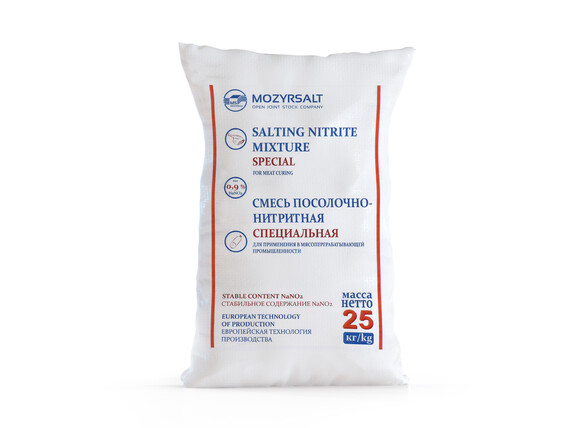 Special salting nintrite mixture. 25 kg polypropylene bags